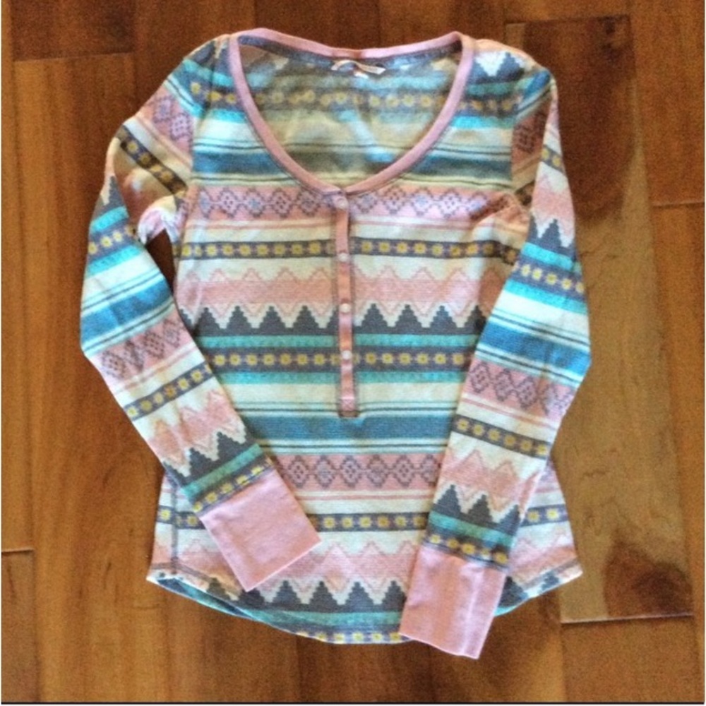 Victoria Secret Aztec Thermal Shirt Size S